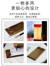 Menu Folder Price List Design and Production Walnut Base Board Folder Menu Board Coffee Milk Tea Menu Display Board