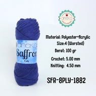 ANEKA - 8-Ply Saffron Knitting Yarn / Crochet Knitting Yarn - 1882 - Indigo
