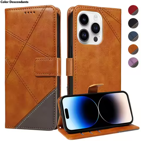 Retro Splicing Flip Leather Case For Huawei Y5 Y6 2018 Y7 2019 Nova 2i 3E 8i 5T 9 11 12 SE 12S 5G Ca
