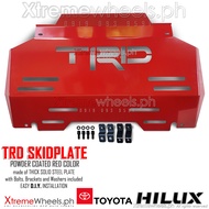 HILUX J E G CONQUEST 2016-2025 TRD RED HARD STEEL SKID PLATE / SKIDPLATE ( HILUX ACCESSORIES )