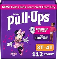 Pull-Ups Girls' Potty Training Pants Training Underwear Size 5, 3T-4T, 112 Ct, One Month Supply