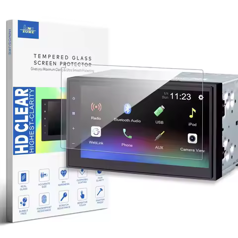 Tempered Glass Screen Protector for Pioneer DMH-342EX, DMH-341EX & More 6.8 Inch Car Stereo Touchscr