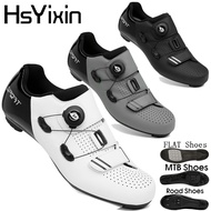 New MTB Bike Shoes Men's Road Cycling Shoes Road Cyclocross Speed Flat Shoes Non Slip Spikes Fits Shimano Road Bikes Bike Pedals