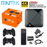 M8 Mini Video Game Console Android TV BOX 10000 Games 64GB 2.4G WiFi 4K Wireless Controller Stick Game for PS1 GBA CP1 10000 Games IGC4