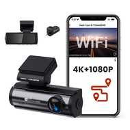 3Life X50กล้องติดรถยนต์เลนส์คู่4K + 1080P มุมกว้างความละเอียดสูงเชื่อมต่อ Wifi จอถอยหลังจีพีเอสขับรถ