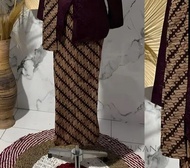 Set Kebaya Kraton Modern Jawa kartini Janggan Bross Slendang Wisuda Lamaran Tunangan Bridesmaid Terb