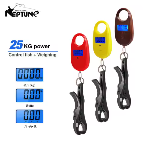 Fishing Grip Fish Clip Mini Digital Electronic Scale with Battery Plastic Fish Lip Grip Outdoor Trav