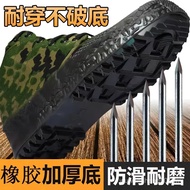 Shoes Men's High-Top Rubber Sole Anti-Slip Wear-Resistant Hiking Shoes Construction Site Shoes Thick