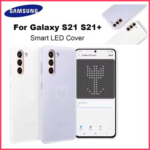 Original SAMSUNG Smart LED Cover For Samsung Galaxy S21+ S21 Plus S21Plus Emotional Led Lighting Eff