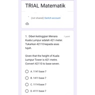 [EHH] SPM Matematik Trial Paper 2021- Google Form