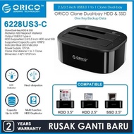 Docking hard disk 6228 us3 Hdd 2 bay 6218 - 2.5/ 3.5 inch to usb 3.0 - Orico