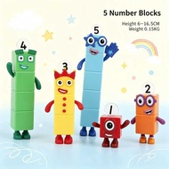 Number Blocks Building Toys 1-10 Portable Lightweight Travel Toys Math Learning Educational On The G