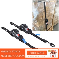 nearbeauty Fabater Retractable Ratchet Straps  (2-Pack) 1.5in x 8.2ft Self Tie Down 1760lb Break Str