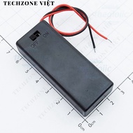 [3 Pieces]- Battery Box, 2xAAA Battery Tray On-Off Switch Cover 15cm Extension Cord TechZone Viet