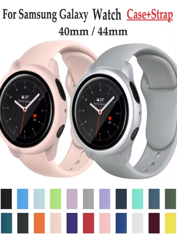 20mm Strap+Case for Samsung Galaxy Active2 40mm 44mm Screen Protector Bumper+Band for Samsung Galaxy