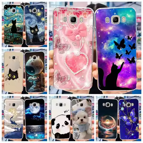 For Samsung Galaxy J3 J5 J7 2016 Case J320F J510F J710F Luxury Painted Cover Soft Silicone Phone Cas