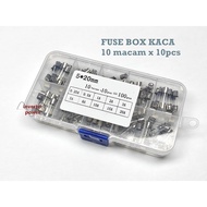 1 Box Glass Fuse Package 5x20mm Glass Fuse 5x20 mm 10 Values
