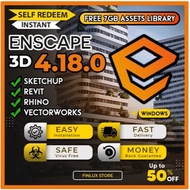 Enscape 3D v4.18 FREE 7GB Assets Library For SketchUp/Revit/Rhino/VectorWorks For Windows (64-Bit)