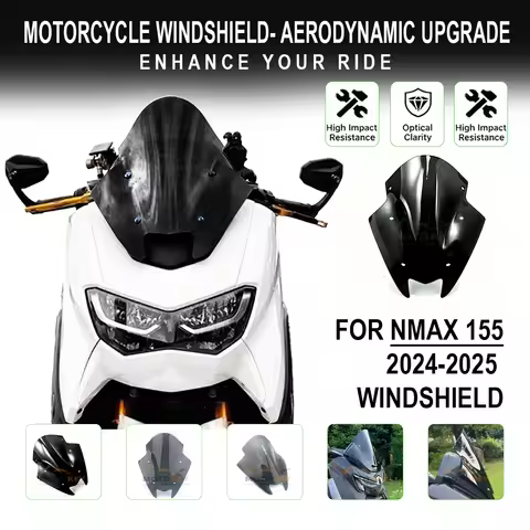 For Yamaha NEW NMAX155 Windscreen Motorcycle Wind Deflector Pare-brise 2025 Model Year Windshield fo