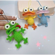 Handmade Wool Keychain with Silly Animals