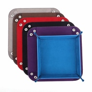 Flannel Game Dice Tray Desktop Organize Sundries Storage Box Living Room Entrance Key Tray BJ9R