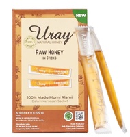 Uray Madu Stick isi 10 - madu praktis - madu sachet 12gr - uray stik madu - natural honey
