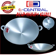 E-Central 8"-12" Aluminium Kuali Wok Kuali Kasar Kuali Masak Kuali Polish Kuali Unpolish Kuali Cap H