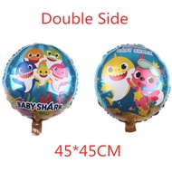 18inch Round Baby-Shark Birthday Party Theme Foil Helium Balloons Kids Birthday Party Decorations Supplies