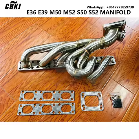 CHKJ KUNGFU PERFORMANCE Equal Length Top Mount T3 T4 Turbo Exhaust Manifold For BMW E36 E39 M50 M52 