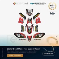 KAWASAKI CUSTOM MOTORCYCLE STICKER DECAL KLXkawasaki VARIATION GEICO DUNLOP