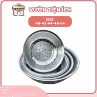 Large aluminum basket with 8mm round hole, diameter 40-42-44-48-54 cm, used to store vegetables and 