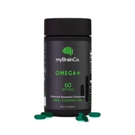 Omega+ - Omega 3 Fish Oil Supplements with Vitamin D3 & E - Support Cognitive Function & Healthy Bra