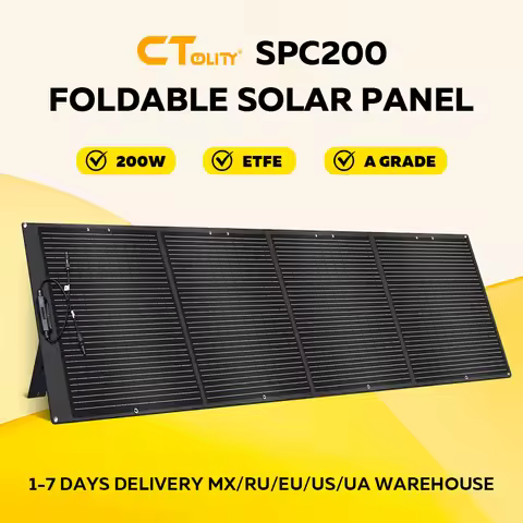CTOLITY SPC200 200W Foldable Solar Panel A grade ETFE IP68 Waterproof High Efficiency 23% 20.5V Sola
