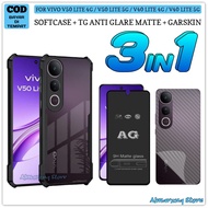 3in1 Softcase Vivo V50 Lite 4G V50 Lite 5G V40 Lite 4G V40 Lite 5G Casing Tempered Glass Full Skin