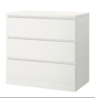 IKEA MALM 3-Drawer Chest White or brown
