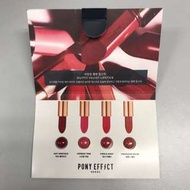 PONY EFFECT亮彩啞緻唇膏4色試用裝 (My Heritage, Spring Time, Walk Away, Weekend Wear)