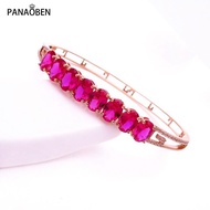 Ready Stock Original Russian 585 Purple Gold Inlaid Ruby Bracelet Ladies Luxury Style Fashionable Pl