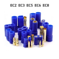 5 pairs of EC2/3 EC5 EC8 male and female bullet-shaped connector kit with gold-plated banana plugs, 