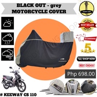 DL - BLACKOUT GREY MOTORCOVER FORKEEWAY CS 110 | ANTI PUSA | ANTI SCRATCH | -