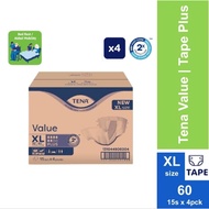 TENA Value Box Adult Diaper XL15 (4 Packs)