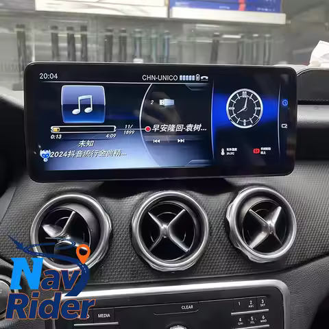 12.8" Ultra-thin Screen Wireless CarPlay Car Radio GPS WiFi Android For Mercedes Benz A Class CLA GL