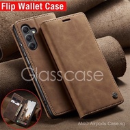 For Samsung Galaxy A35 A55 A25 A05s A15 5G 2023 Flip Matte PU Leather Phone Case Card Slot wallet Br