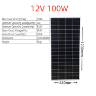 แผงโซลาร์เซลล์ monocrystalline solar cell 6V 12V-18V  10W/15W/20W/30W/50W/80W/100W