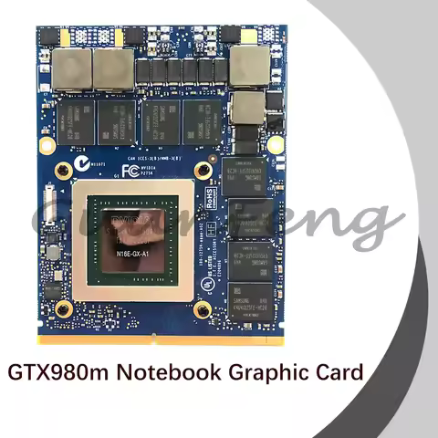 Original GTX980M Graphic card GTX 980M 8GB GDDR5 MXM Bracket Video SLI For Dell Alienware /HP/MSI/Cl
