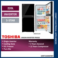 Toshiba 220L 2 Door Inverter Refrigerator Peti Ais Peti Sejuk Toshiba  ~ GRRT230WEPMY