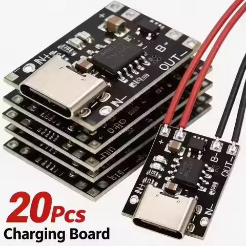 1-20Pcs TP4056 3.7V Lithium Battery Charging Discharging Board With Protection Type-C USB Type C Li-