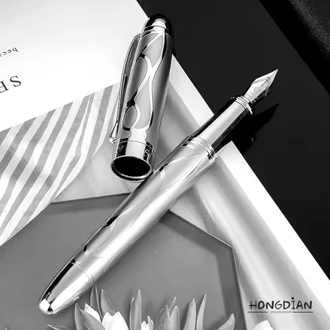 LT Hongdian Renaissance 5010 Metal Embossed Design Calligraphy Pen Students Writing Pen Office Fount
