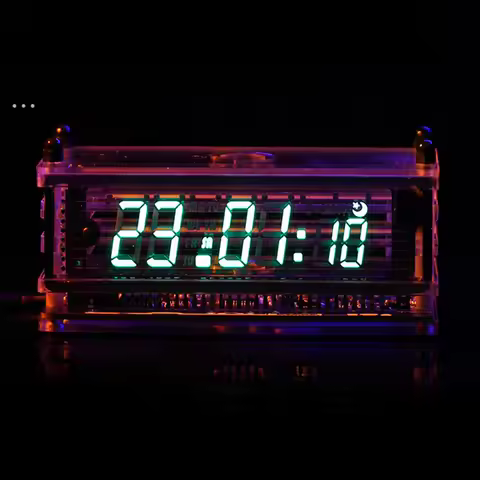 Vintage VFD Tube Clock USB Desktop Decor Clock Large Display Ref Nixie Tube Era