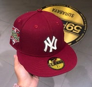 Topi New Era 59Fifty Pack Festival New York Yankees Cooperstown Cardinal Cap 100% Original Resmi