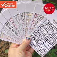 SIY  26 Letters Uppercase Lower Case Letters Self Adhesive Stickers for Envelopes